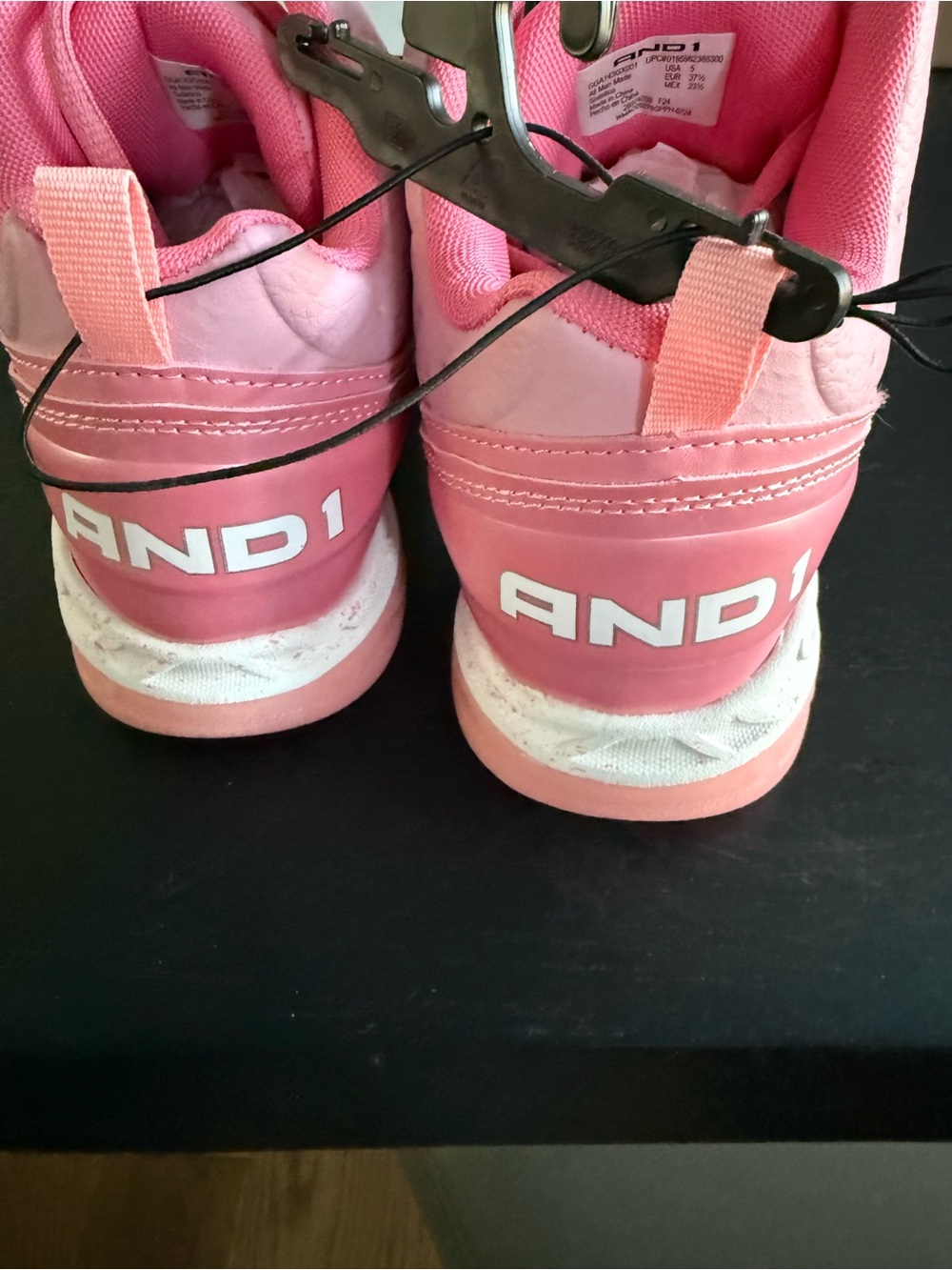 And1 Kids Pink High-Top Sneakers with White Accents